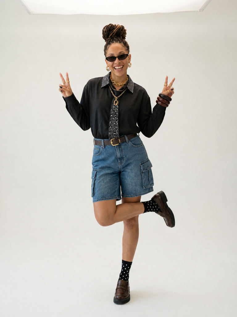 Audacious Rhinestone Loose Blouse