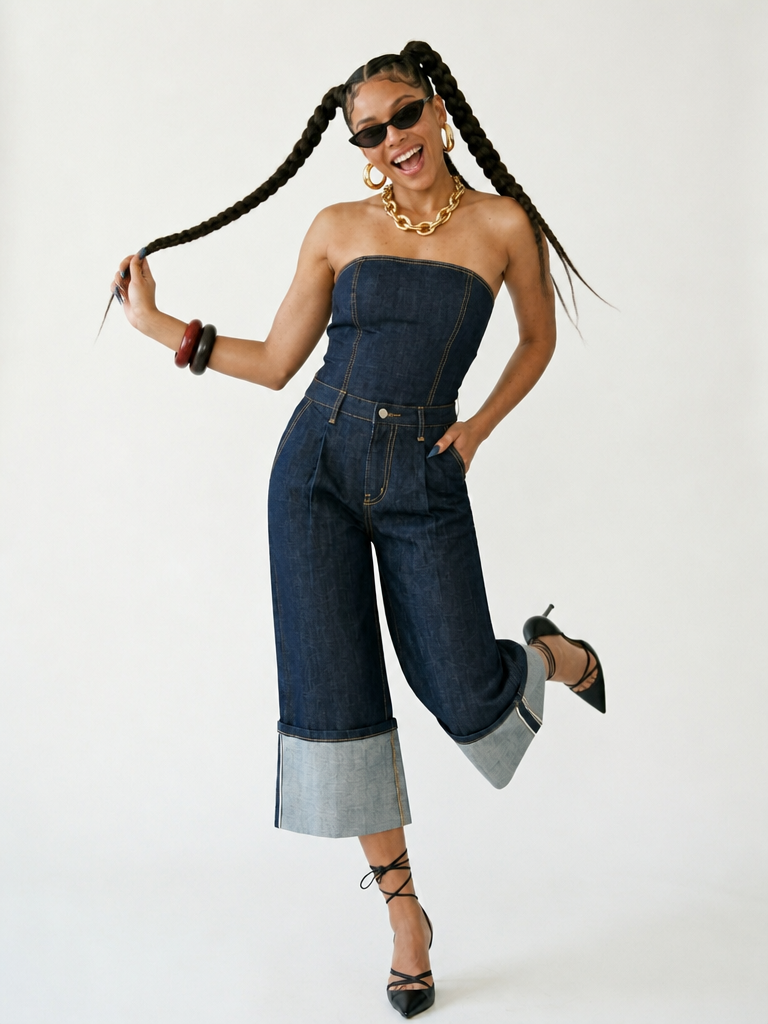 Unstoppable Cropped Wide-Leg Jeans