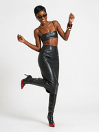 Fierce Faux Leather Midi Set