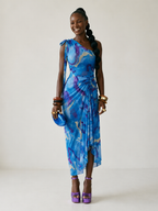 Liberated Tie Dye Ruched Maxi Dress