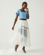 Sovereign Plaid Patchwork Maxi Skirt