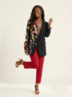 Audacious Embroidered Flower Blazer