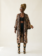 Fierce Leopard Print Maxi Kaftan