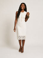 Radiant Pleated Knit Midi Dress