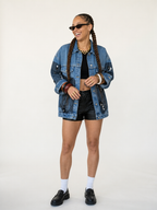 Audacious Patchwork Sequin Denim Jacket