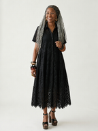 Sovereign Lace Midi Shirt Dress