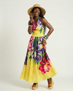 Vivacious Printed Halter One-Piece