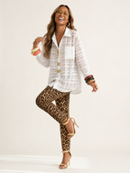 Audacious Mesh Patchwork Blouse