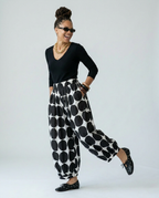 Vibrant Polka Dot Wide Leg Trousers