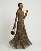 Fierce Leopard Print Maxi Dress