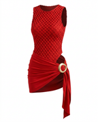 Radiant Knitted Lace-Up One-Piece