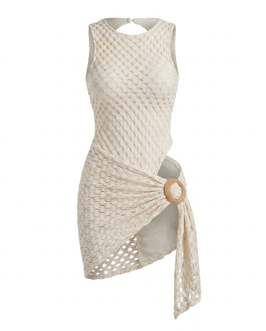 Radiant Knitted Lace-Up One-Piece