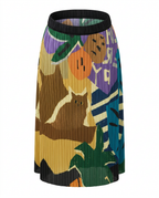 Vibrant Printed Pleated Skirt