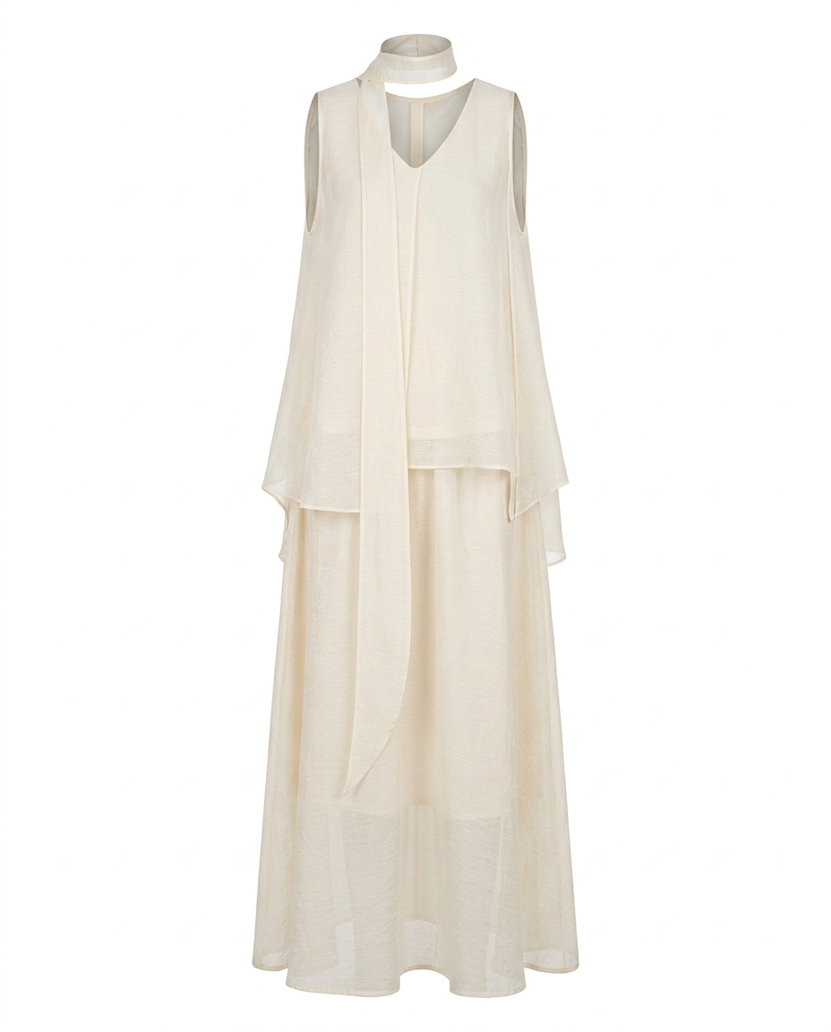 Liberated Sheer V-Neck Two-Piece Set
