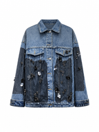 Audacious Patchwork Sequin Denim Jacket