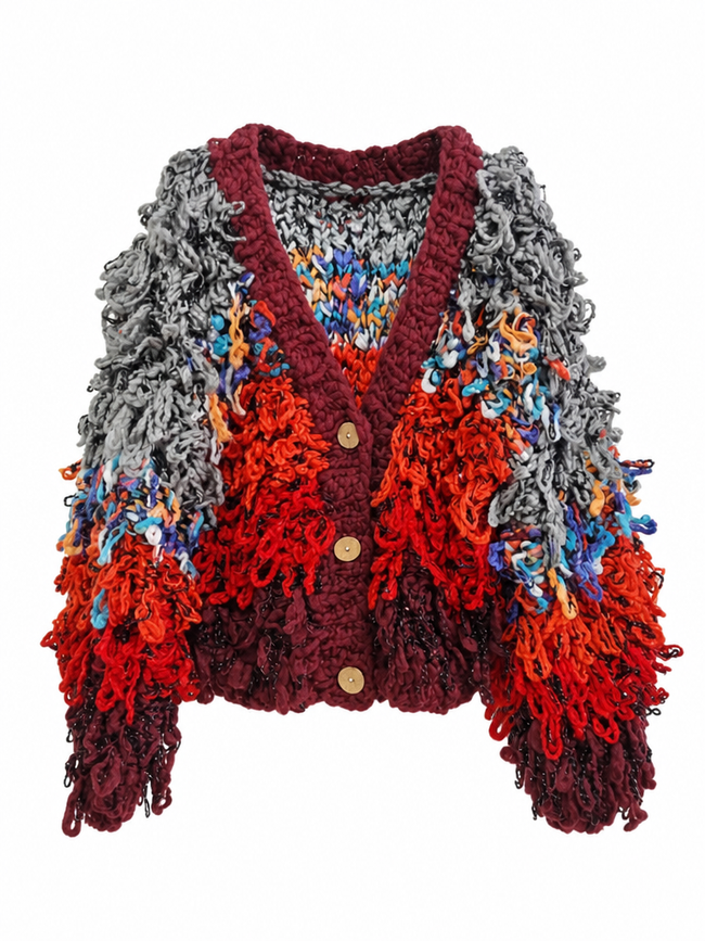 Wanderlust Tassel Crochet Cardigan Hover Image