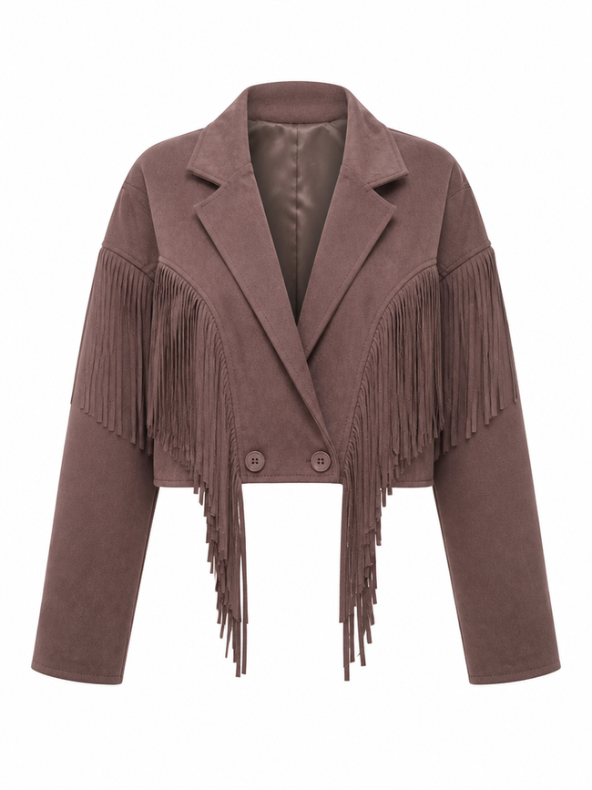 Wild Heart Faux Suede Tassel Jacket Hover Image