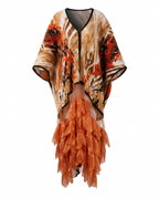Radiant Pleated Ruffle Maxi Kaftan