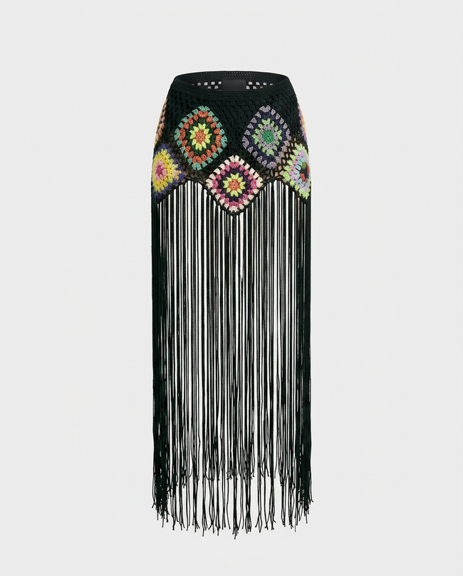 Free Spirit Crochet Fringe Skirt Hover Image