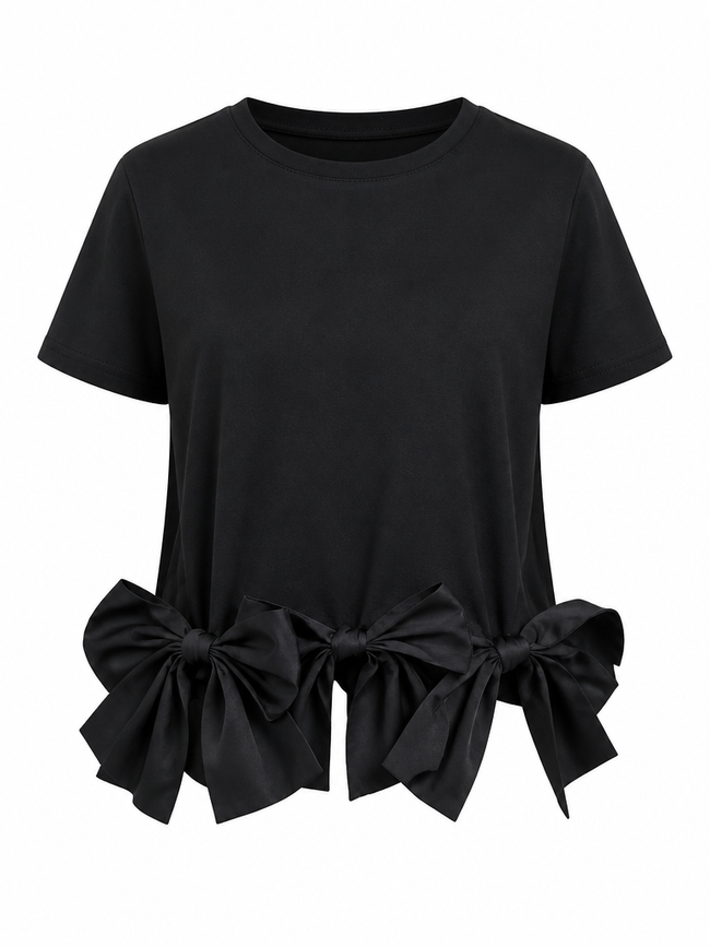 Worthy Bow Ruffle T-shirt Hover Image
