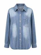 Free Spirit Denim Diamond Blouse