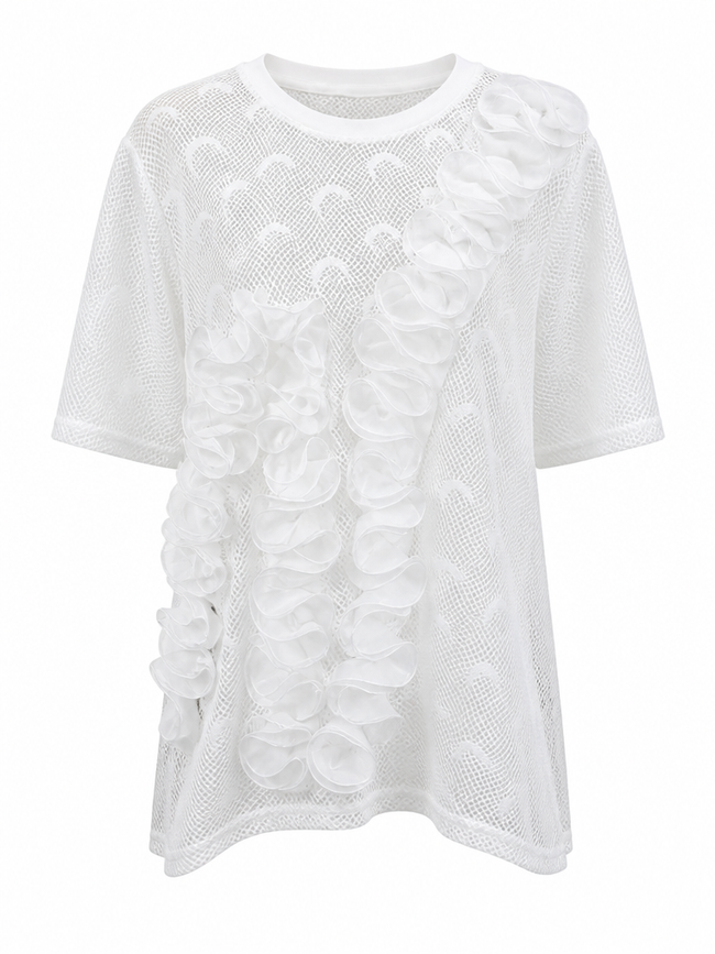 Audacious Flower Mesh T-Shirt Hover Image