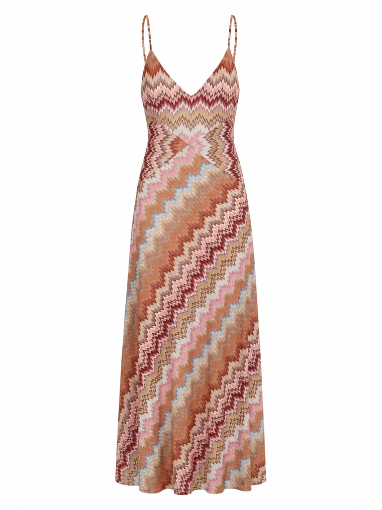 Free Spirit Chevron Knit Maxi Dress