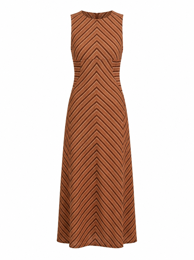 Worthy Striped Backless Maxi Dress Hover Image
