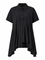 Sovereign Pleated Irregular Hem Blouse