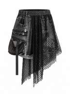 Audacious Mesh Denim Shorts