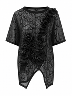 Audacious Flower Mesh T-Shirt