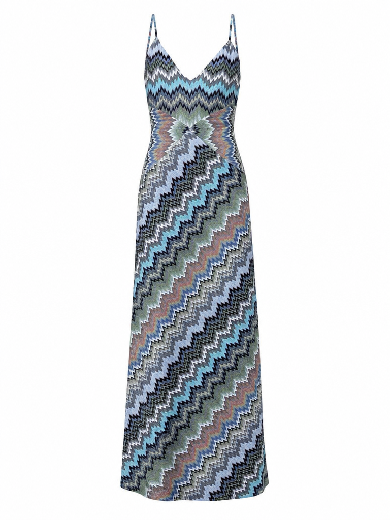 Free Spirit Chevron Knit Maxi Dress