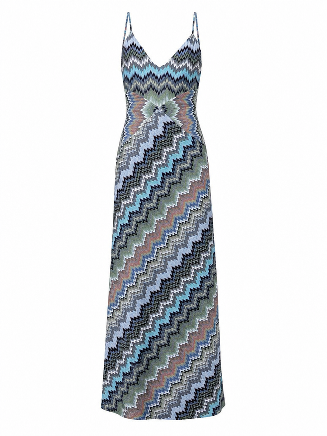 Free Spirit Chevron Knit Maxi Dress Hover Image
