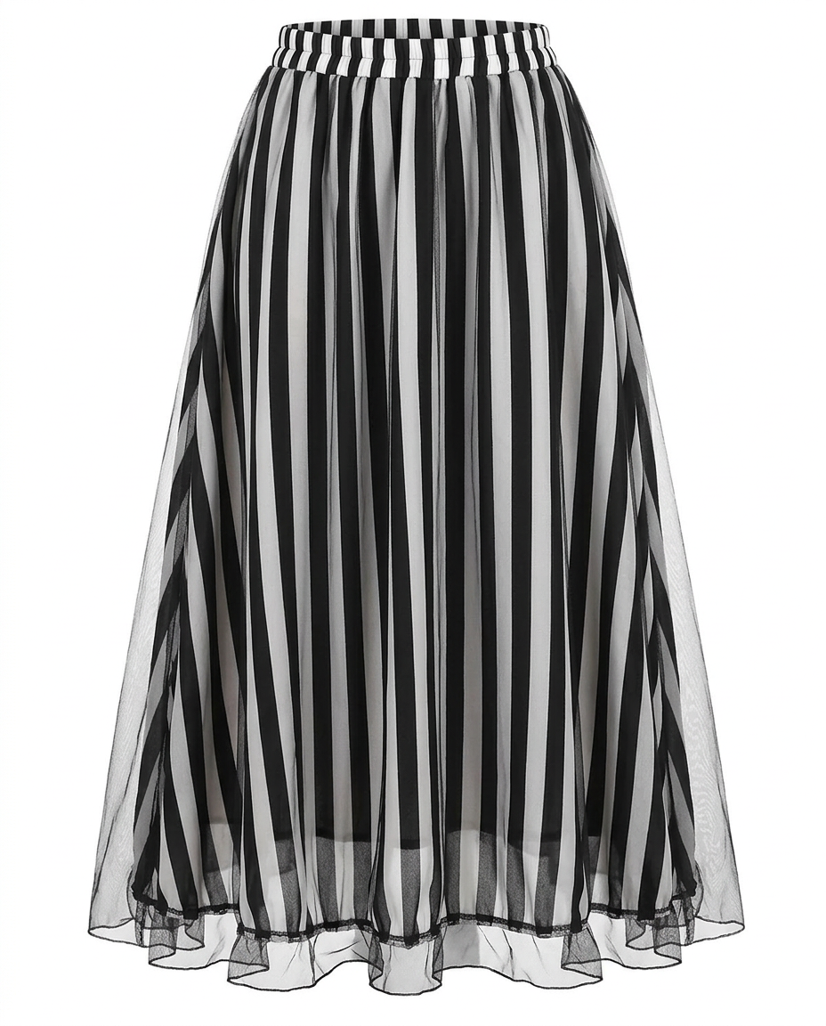 Confident Mesh Polka Dot Skirt