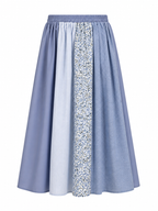 Wanderlust Patchwork Floral A-Line Skirt