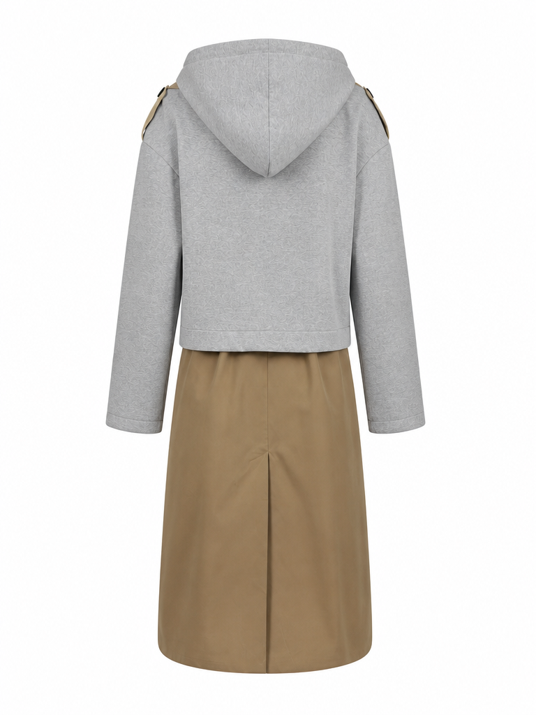 Audacious Hooded Patchwork Trench