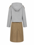 Audacious Hooded Patchwork Trench