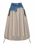 Adventurous Patchwork Denim Skirt