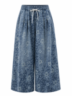 Boundless Printed Denim Wide Leg Jeans