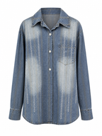 Free Spirit Denim Diamond Blouse