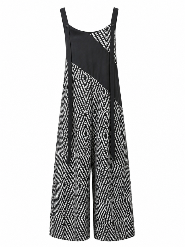 Unique Geometric Loose Jumpsuit Hover Image