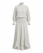 Elegant Polka Dot Two-Piece Set