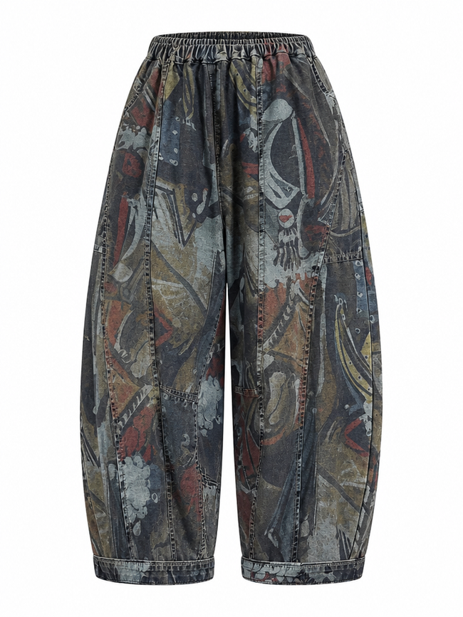 Maverick Printed Wide Leg Jeans Hover Image