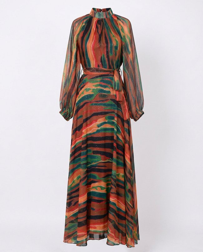 Vibrant Sparkle Printed Kaftan Hover Image