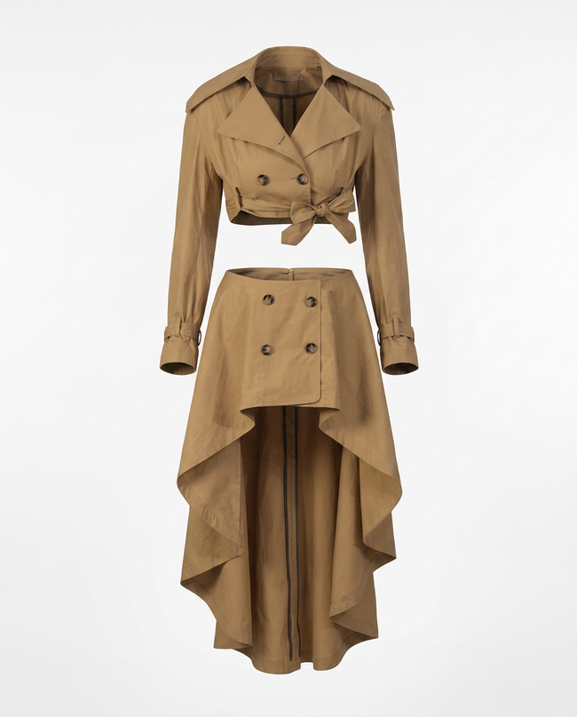 Sovereign Asymmetrical Cropped Two-Piece Set Hover Image