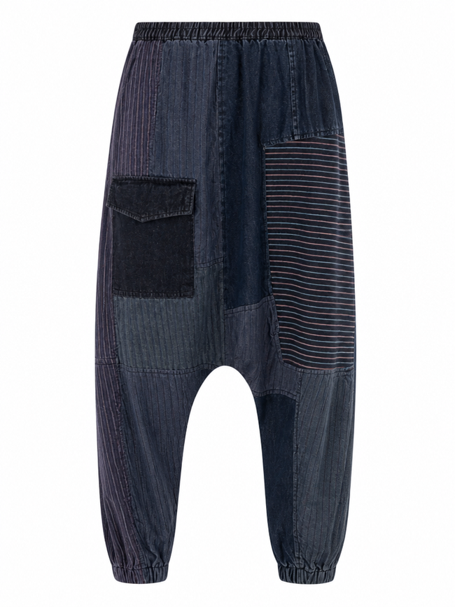 Free Spirit Denim Patchwork Harem Jeans Hover Image