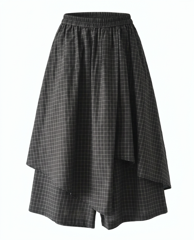 Unstoppable Plaid Irregular Skirt Hover Image
