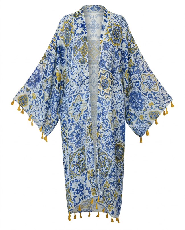 Wanderlust Tassel Print Kaftan Hover Image