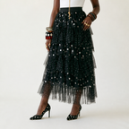 Limitless Polka Dot Mesh Skirt