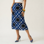 Free Spirit Printed Pleated A-Line Skirt